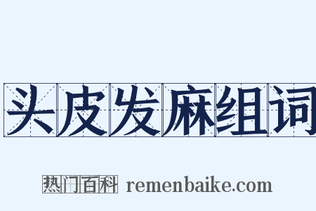 头皮发麻组词是什么意思的图片